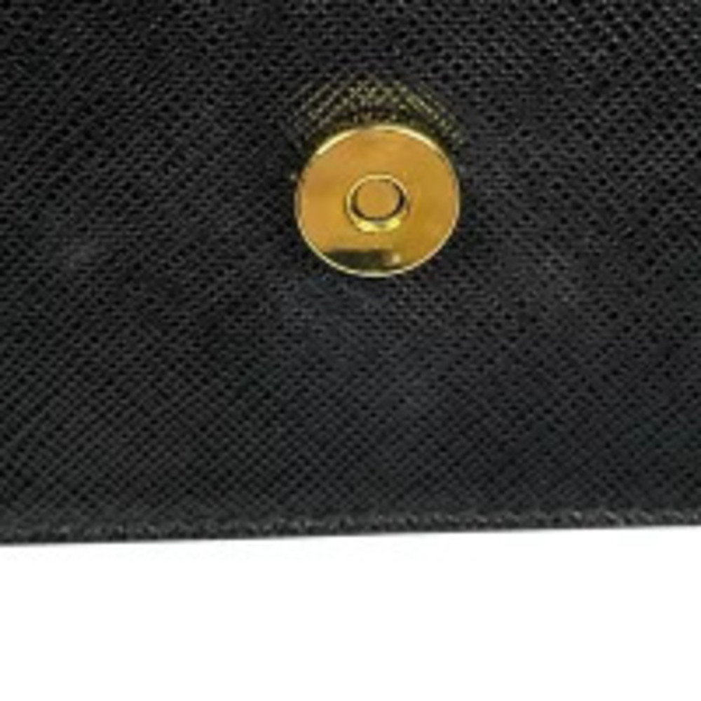 Prada Plate Chain Shoulder Bag Clutch Saffiano Leather Nero Black - Picture 7 of 7